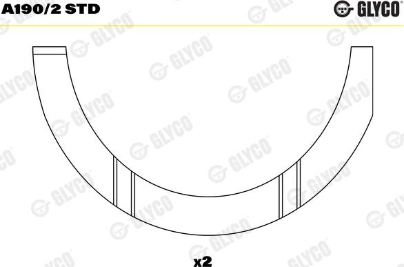 Glyco A190/2 STD - Упорная шайба, коленчатый вал parts5.com