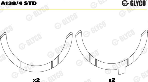 Glyco A138/4 STD - Упорная шайба, коленчатый вал parts5.com