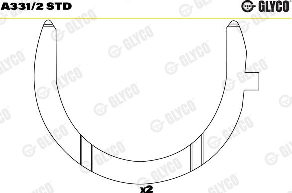 Glyco A331/2 STD - Упорная шайба, коленчатый вал parts5.com