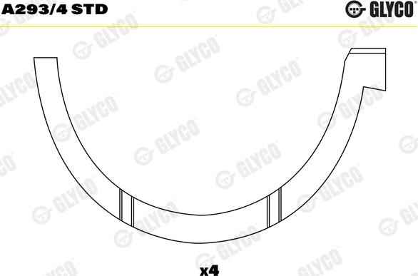 Glyco A293/4 STD - Упорная шайба, коленчатый вал parts5.com