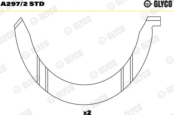 Glyco A297/2 STD - Упорная шайба, коленчатый вал parts5.com