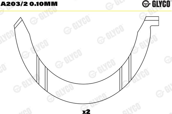 Glyco A203/2 0.10mm - Упорная шайба, коленчатый вал parts5.com