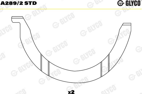 Glyco A289/2 STD - Упорная шайба, коленчатый вал parts5.com