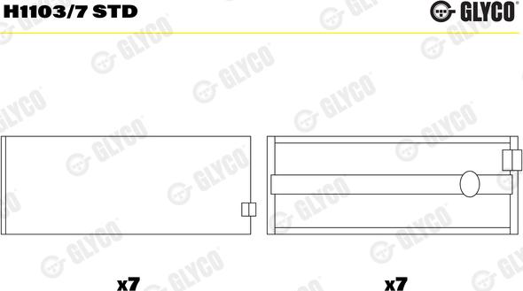 Glyco H1103/7 STD - Подшипник коленвала parts5.com