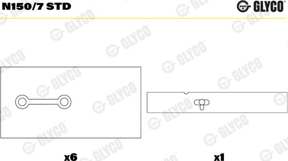 Glyco N150/7 STD - Подшипник распредвала parts5.com