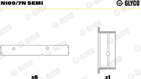 Glyco N109/7N SEMI - Подшипник распредвала parts5.com