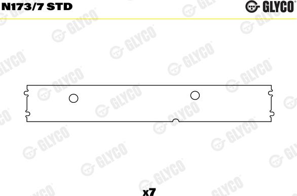 Glyco N173/7 STD - Подшипник распредвала parts5.com