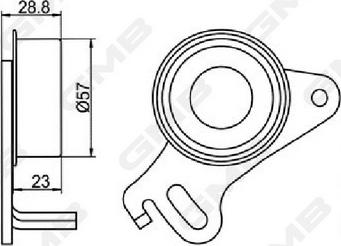 GMB GT10130 - Натяжной ролик, ремень ГРМ parts5.com