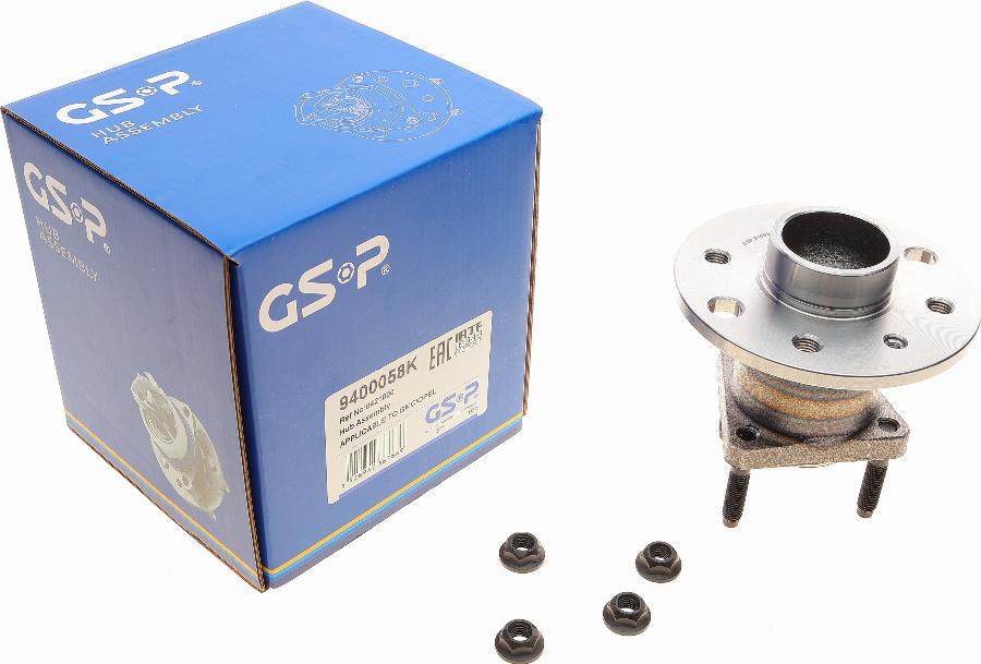 GSP 9400058K - Ступица колеса, поворотный кулак parts5.com