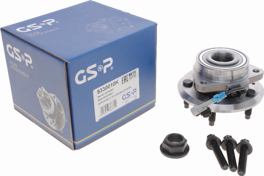 GSP 9330010K - Ступица колеса, поворотный кулак parts5.com