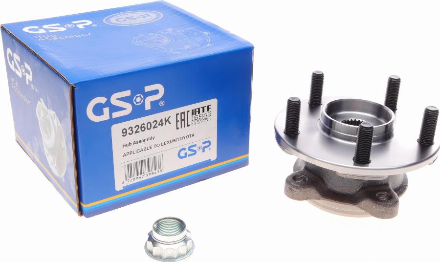 GSP 9326024K - Комплект подшипника ступицы колеса parts5.com