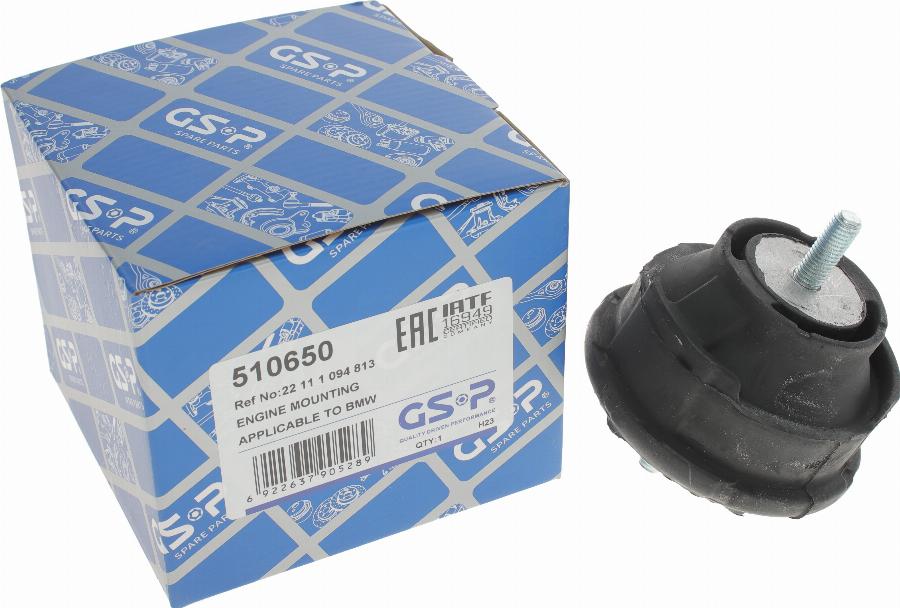 GSP 510650 - Подушка, опора, подвеска двигателя parts5.com