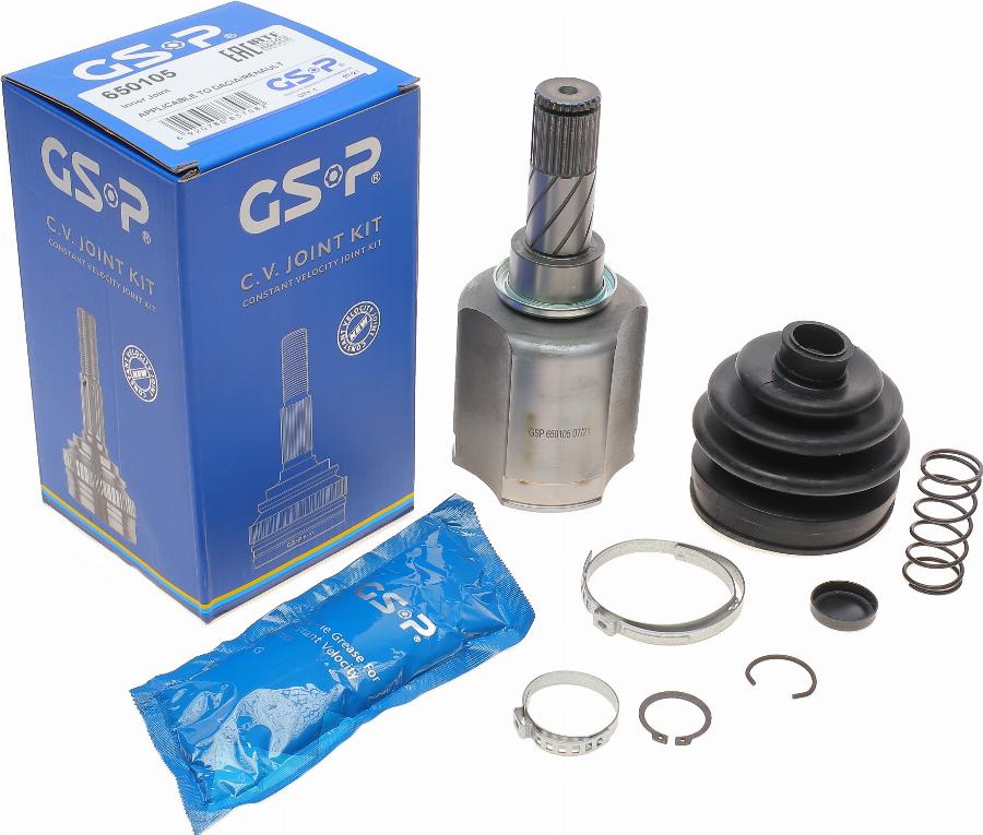 GSP 650105 - Шарнирный комплект, ШРУС, приводной вал parts5.com