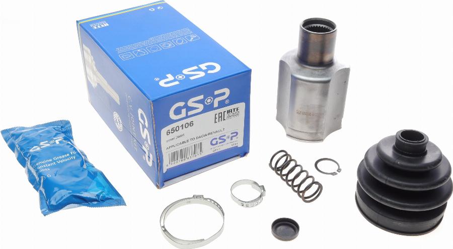 GSP 650106 - Шарнирный комплект, ШРУС, приводной вал parts5.com