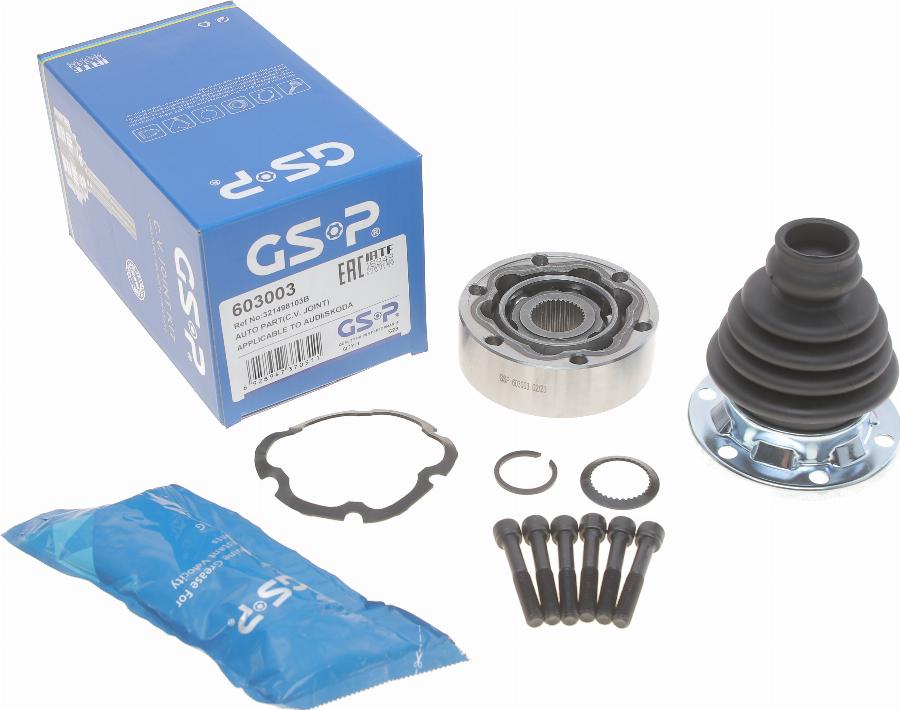 GSP 603003 - Шарнирный комплект, ШРУС, приводной вал parts5.com