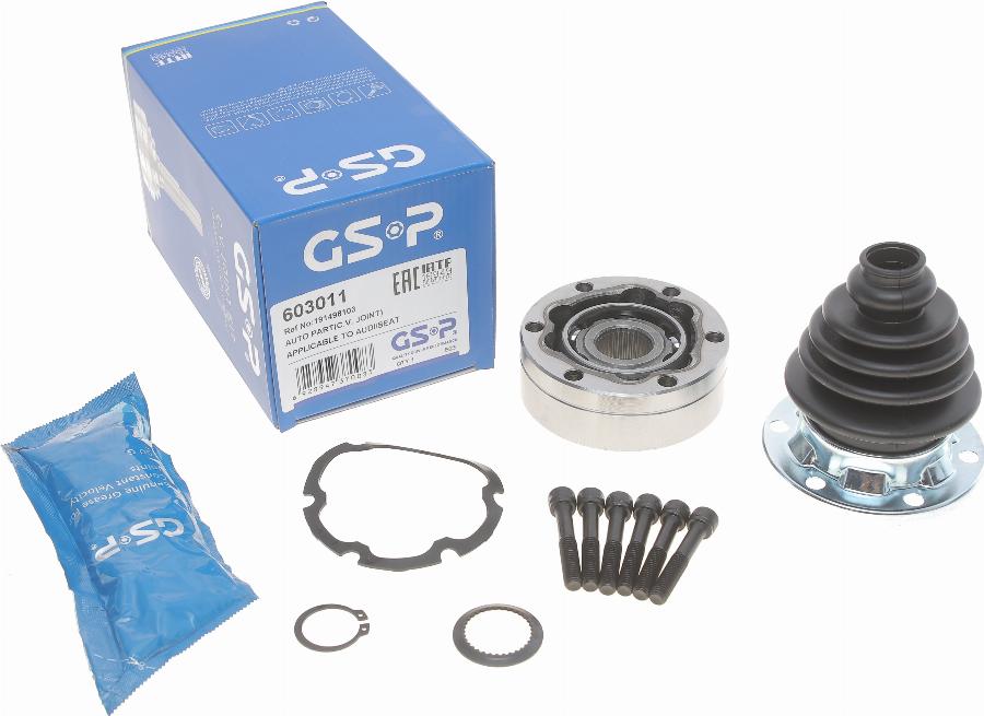 GSP 603011 - Шарнирный комплект, ШРУС, приводной вал parts5.com