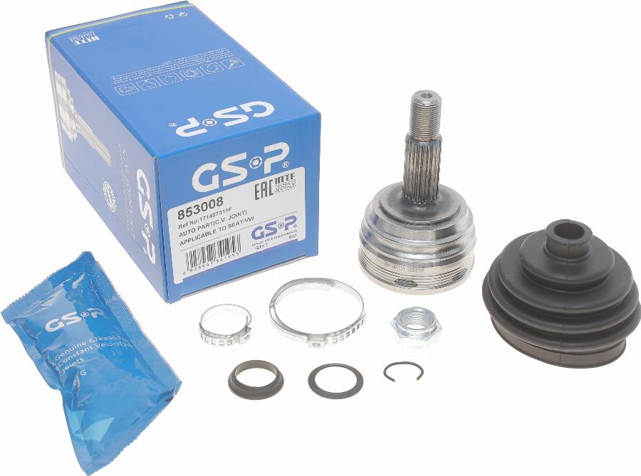 GSP 853008 - Шарнирный комплект, ШРУС, приводной вал parts5.com