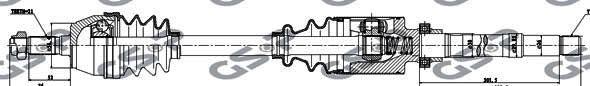 GSP 245001 - Приводной вал parts5.com