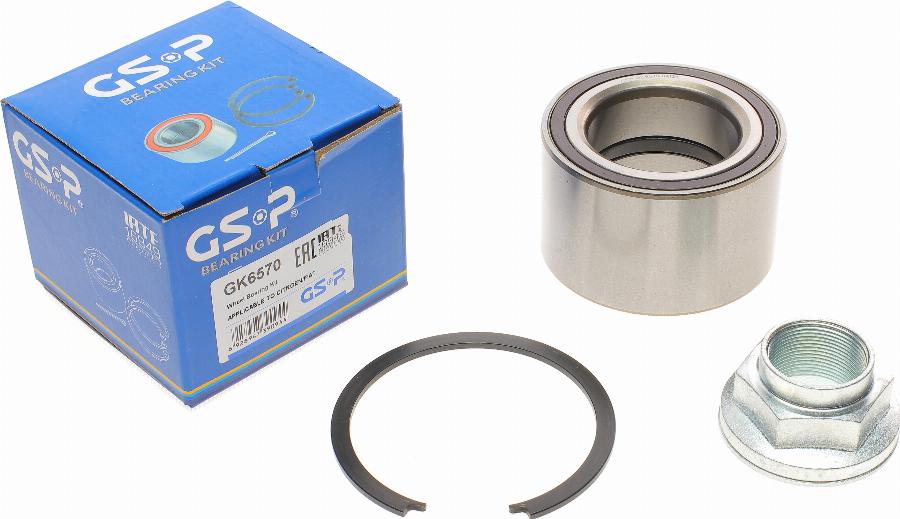 GSP GK6570 - Комплект подшипника ступицы колеса parts5.com