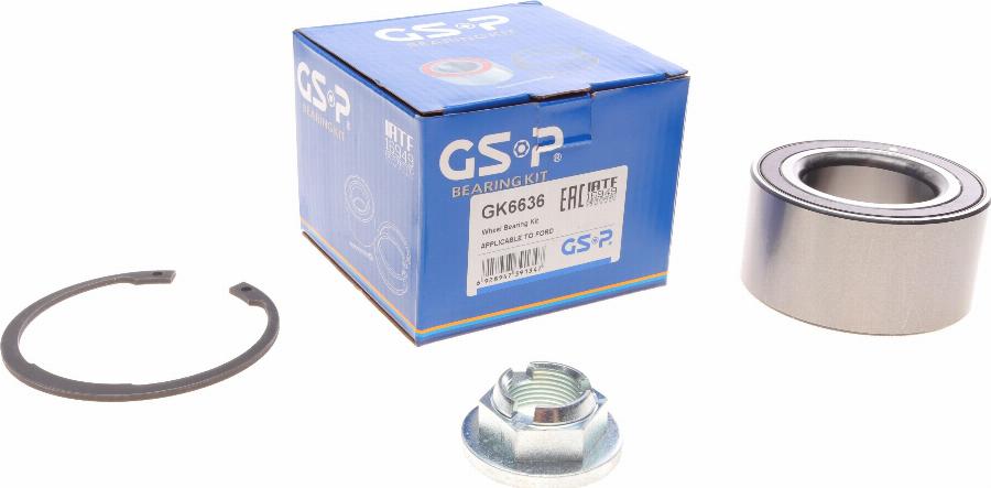 GSP GK6636 - Комплект подшипника ступицы колеса parts5.com