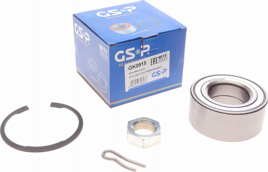 GSP GK0915 - Комплект подшипника ступицы колеса parts5.com