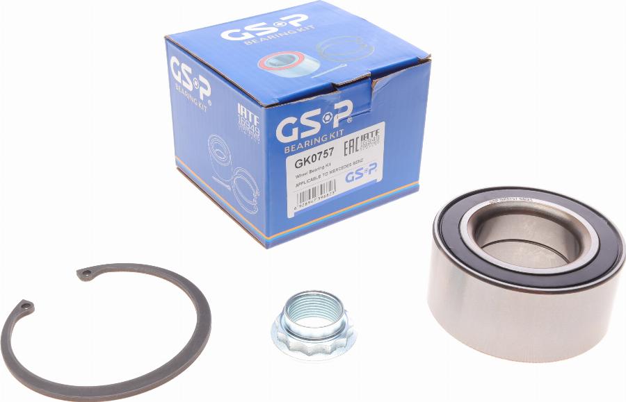 GSP GK0757 - Комплект подшипника ступицы колеса parts5.com