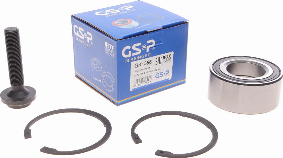 GSP GK1356 - Комплект подшипника ступицы колеса parts5.com