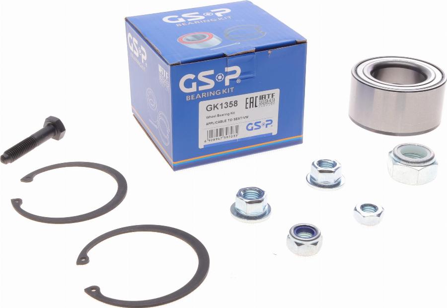 GSP GK1358 - Комплект подшипника ступицы колеса parts5.com