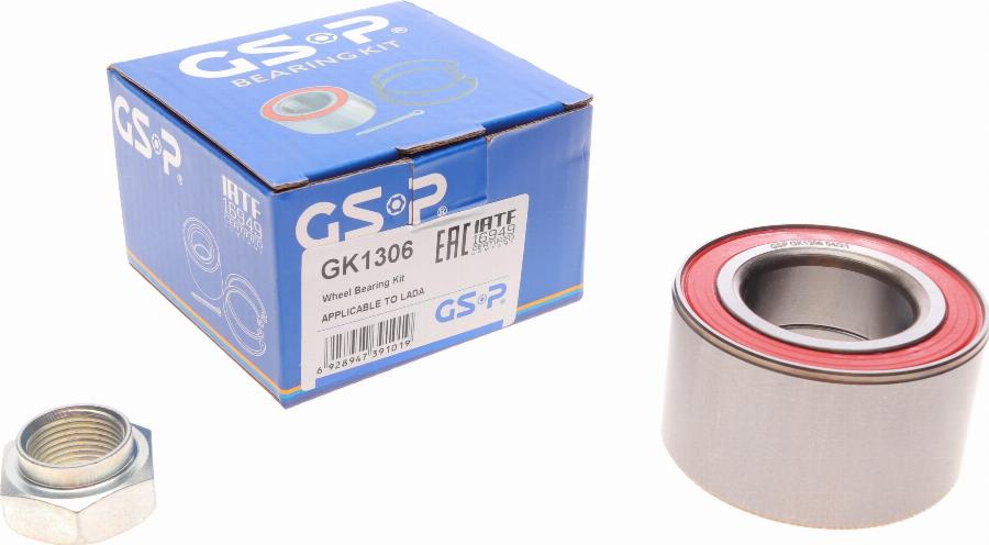 GSP GK1306 - Комплект подшипника ступицы колеса parts5.com