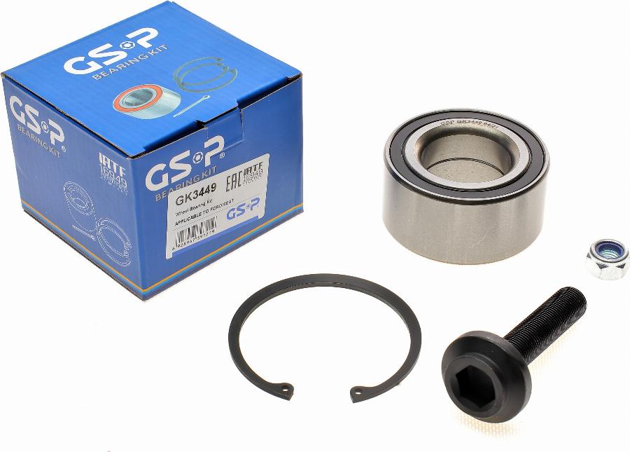 GSP GK3449 - Комплект подшипника ступицы колеса parts5.com