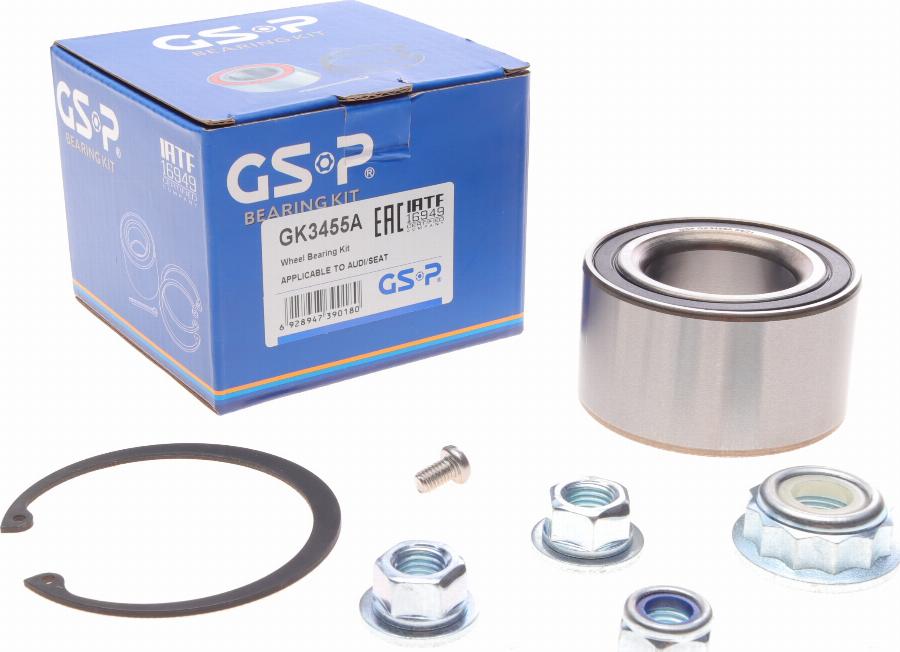 GSP GK3455A - Комплект подшипника ступицы колеса parts5.com