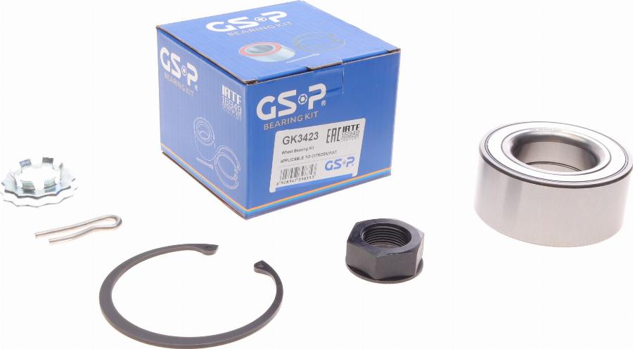 GSP GK3423 - Комплект подшипника ступицы колеса parts5.com