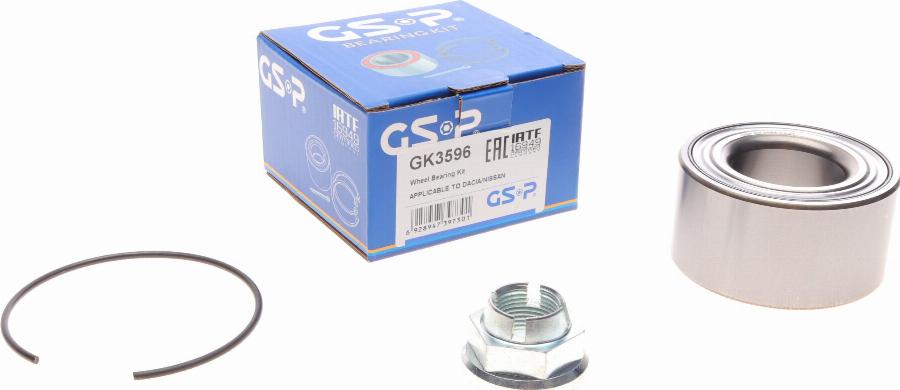 GSP GK3596 - Комплект подшипника ступицы колеса parts5.com