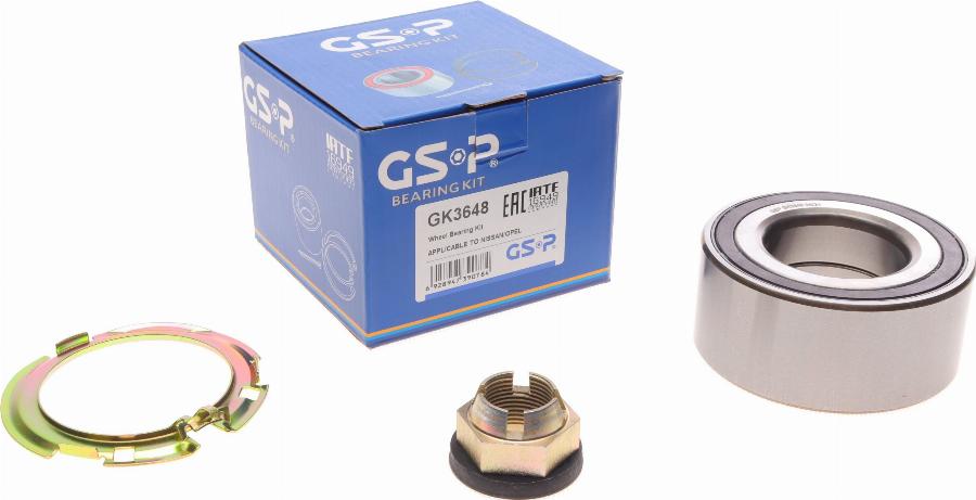 GSP GK3648 - Комплект подшипника ступицы колеса parts5.com