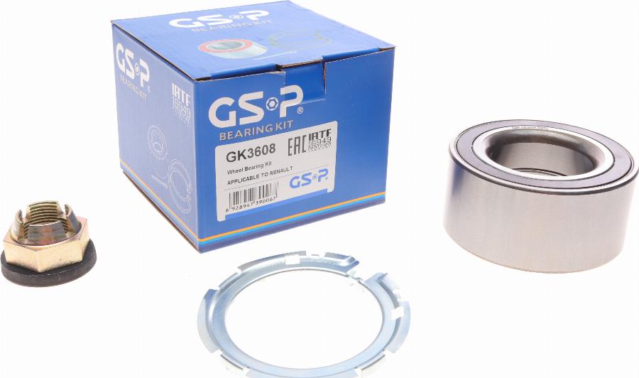 GSP GK3608 - Комплект подшипника ступицы колеса parts5.com