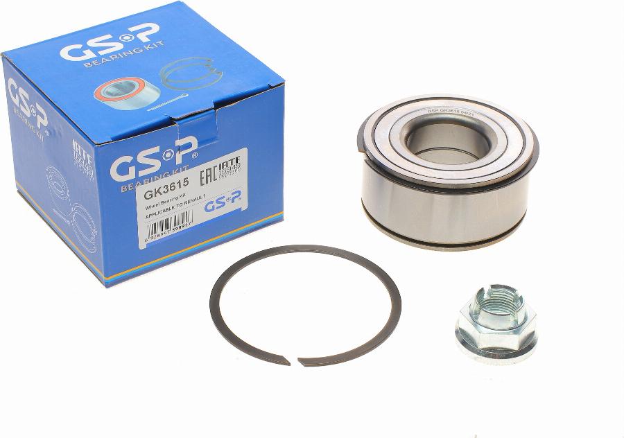 GSP GK3615 - Комплект подшипника ступицы колеса parts5.com