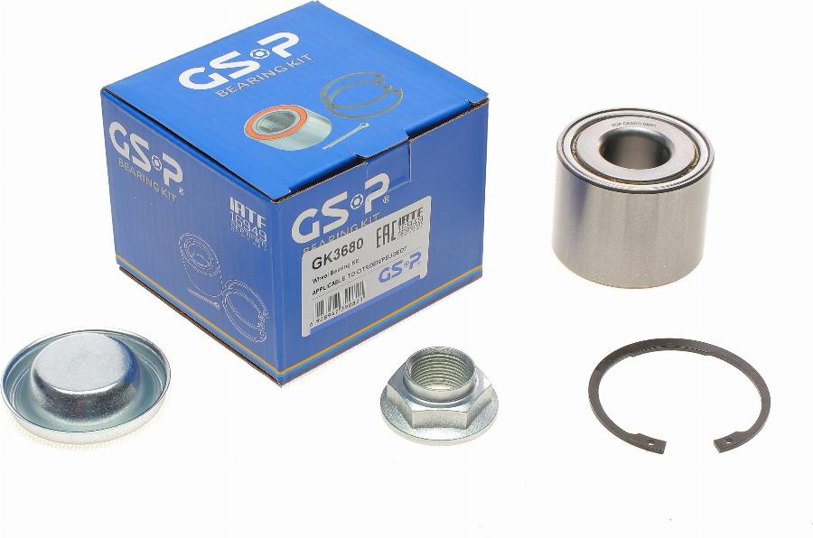 GSP GK3680 - Комплект подшипника ступицы колеса parts5.com