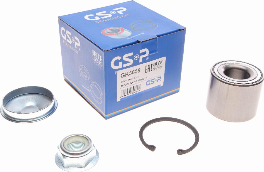 GSP GK3639 - Wheel hub, bearing Kit parts5.com