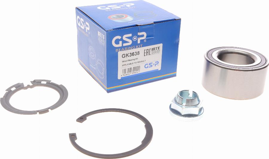 GSP GK3638 - Комплект подшипника ступицы колеса parts5.com