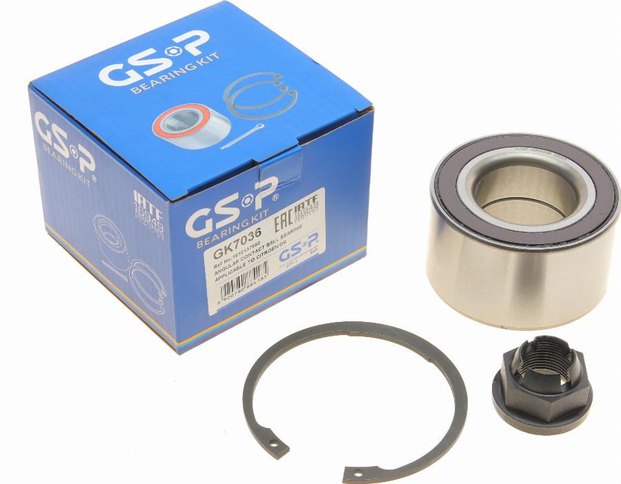 GSP GK7036 - Комплект подшипника ступицы колеса parts5.com