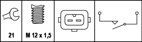 HELLA 6ZF 007 673-001 - Датчик, переключатель, фара заднего хода parts5.com