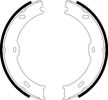 HELLA 8DA 355 050-761 - Комплект тормозов, ручник, парковка parts5.com