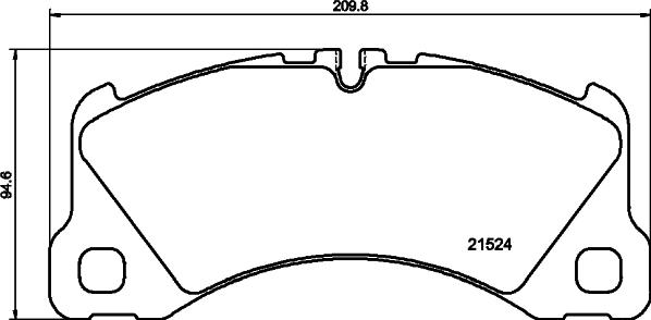 HELLA 8DB 355 040-051 - Тормозные колодки, дисковые, комплект parts5.com