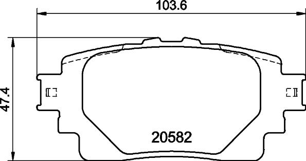 HELLA 8DB 355 040-121 - Тормозные колодки, дисковые, комплект parts5.com