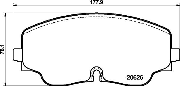 HELLA 8DB 355 041-051 - Тормозные колодки, дисковые, комплект parts5.com