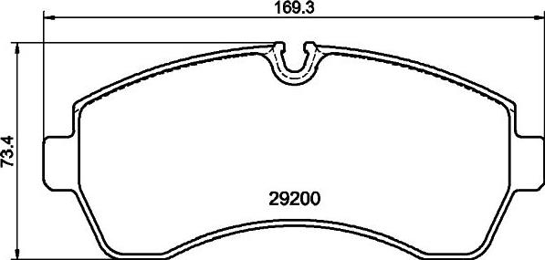 HELLA 8DB 355 043-911 - Тормозные колодки, дисковые, комплект parts5.com