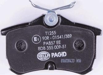HELLA 8DB 355 009-511 - Тормозные колодки, дисковые, комплект parts5.com