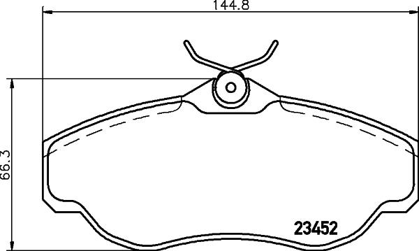 HELLA 8DB 355 009-531 - Тормозные колодки, дисковые, комплект parts5.com