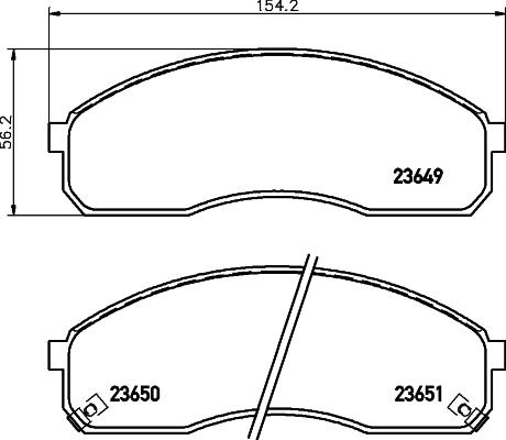 HELLA 8DB 355 009-601 - Тормозные колодки, дисковые, комплект parts5.com