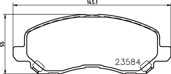 HELLA 8DB 355 009-671 - Тормозные колодки, дисковые, комплект parts5.com